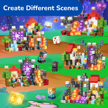 Glowing Magnetic Blocks Set